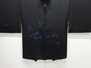 大正ロマン　枝花模様刺繍一つ紋絵羽織